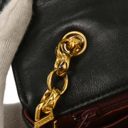 Chanel Black Lambskin Chevron Shoulder Bag 196091