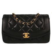 Chanel Black Lambskin Small Diana Shoulder Bag 196093