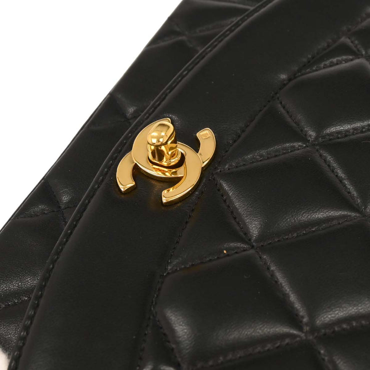 Chanel Black Lambskin Small Diana Shoulder Bag 196093