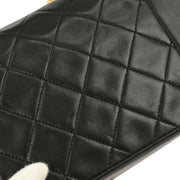 Chanel Black Lambskin Single Flap Shoulder Bag 196107