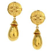 Chanel Dangle Earrings Clip-On Gold 97A 196113
