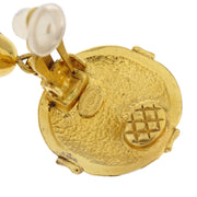 Chanel Dangle Earrings Clip-On Gold 97A 196113