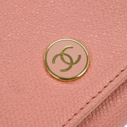 Chanel Pink Calfskin Key Case Small Good 196133