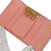 Chanel Pink Calfskin Key Case Small Good 196133