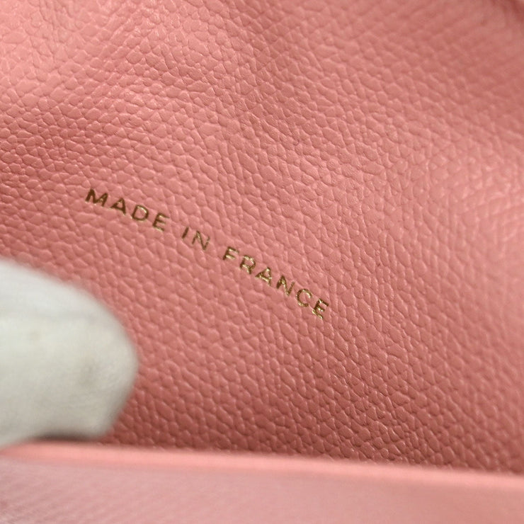 Chanel Pink Calfskin Key Case Small Good 196133
