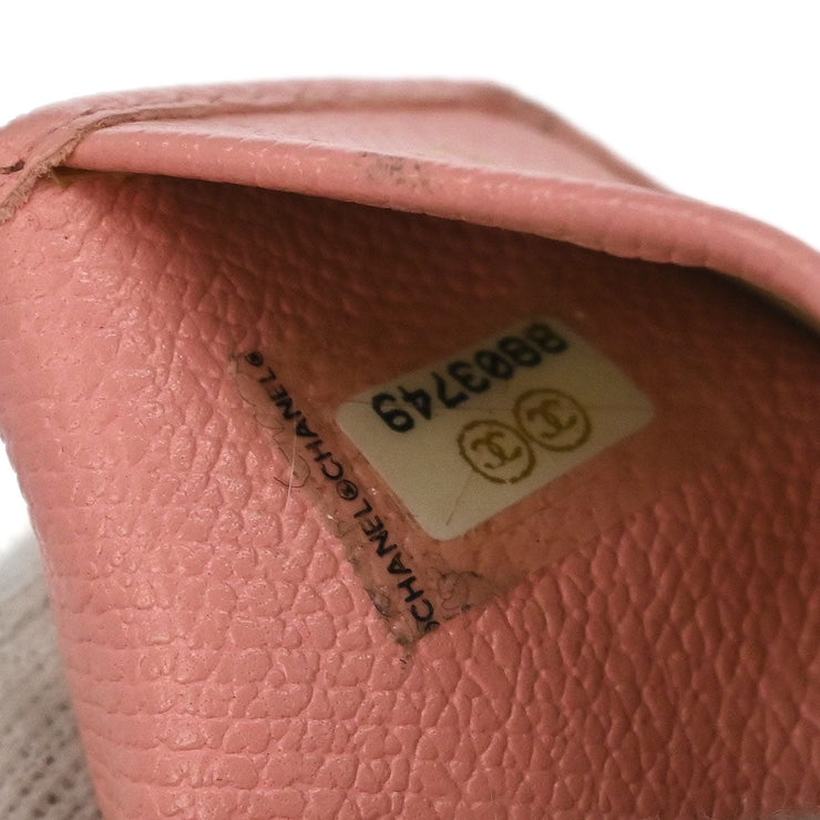 Chanel Pink Calfskin Key Case Small Good 196133