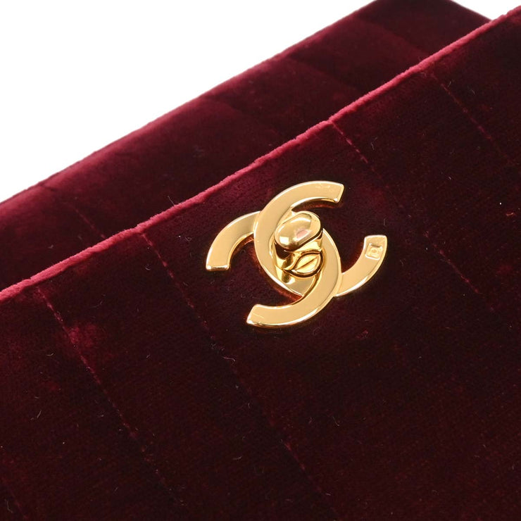 Chanel Bordeaux Velvet Mademoiselle Chain Handbag 196137