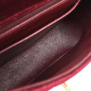 Chanel Bordeaux Velvet Mademoiselle Chain Handbag 196137