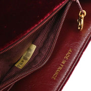 Chanel Bordeaux Velvet Mademoiselle Chain Handbag 196137
