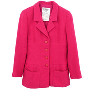 Chanel Single Breasted Jacket Pink 95P #36 196143