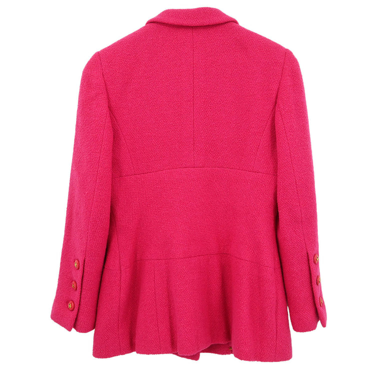 Chanel Single Breasted Jacket Pink 95P #36 196143