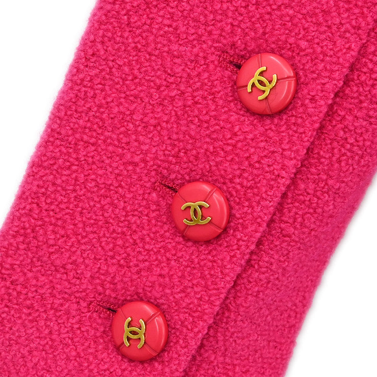 Chanel Single Breasted Jacket Pink 95P #36 196143