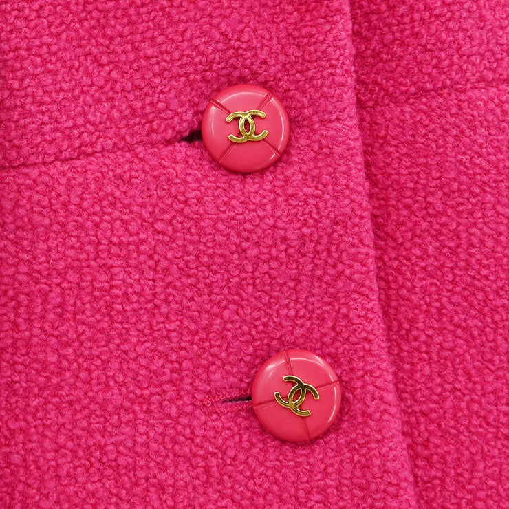 Chanel Single Breasted Jacket Pink 95P #36 196143