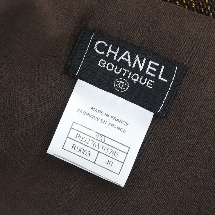Chanel Jumpsuit Brown 97A #40 196144