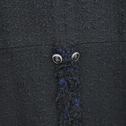 Chanel Collarless Single Breasted Jacket Black 07P #38 196145