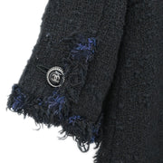 Chanel Collarless Single Breasted Jacket Black 07P #38 196145