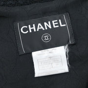 Chanel Collarless Single Breasted Jacket Black 07P #38 196145