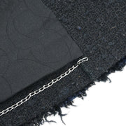 Chanel Collarless Single Breasted Jacket Black 07P #38 196145