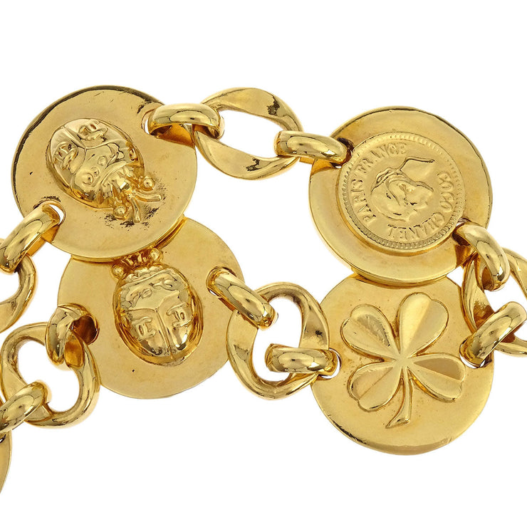 Chanel Chain Belt Icon Medallion Gold Small Good 196151