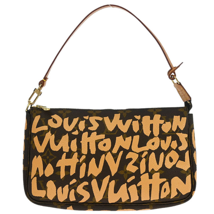 Louis Vuitton Beige Graffiti Pochette Accessoires Handbag M92193 AR0041 196157