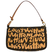 Louis Vuitton Beige Graffiti Pochette Accessoires Handbag M92193 AR0041 196157