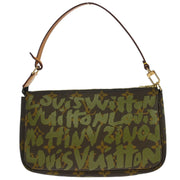 Louis Vuitton khaki Graffiti Pochette Accessoires Handbag M92191 AR0071 196158