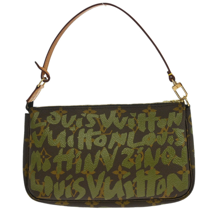 Louis Vuitton khaki Graffiti Pochette Accessoires Handbag M92191 AR0071 196158