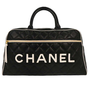 Chanel Black Calfskin Travel Bowling Bag 196161