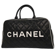 Chanel Black Calfskin Travel Bowling Bag 196161