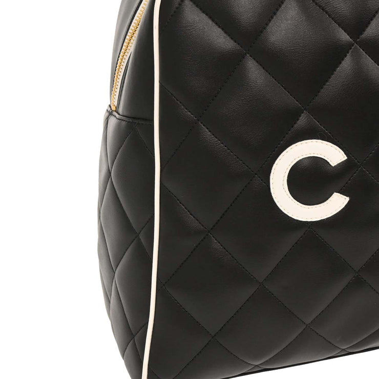 Chanel Black Calfskin Travel Bowling Bag 196161