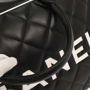 Chanel Black Calfskin Travel Bowling Bag 196161