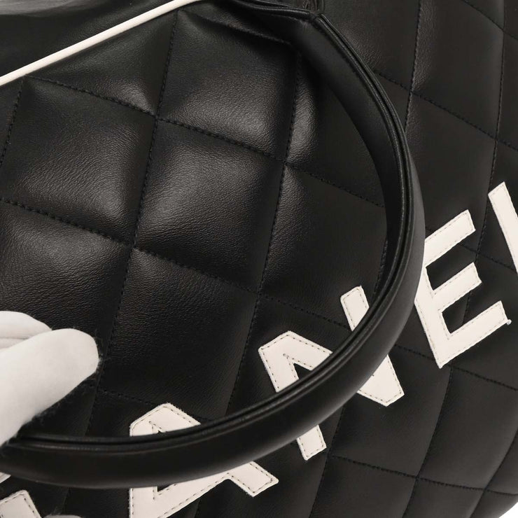 Chanel Black Calfskin Travel Bowling Bag 196161