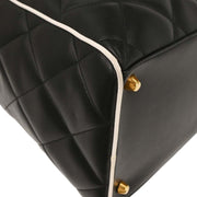 Chanel Black Calfskin Travel Bowling Bag 196161