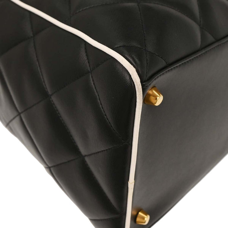 Chanel Black Calfskin Travel Bowling Bag 196161