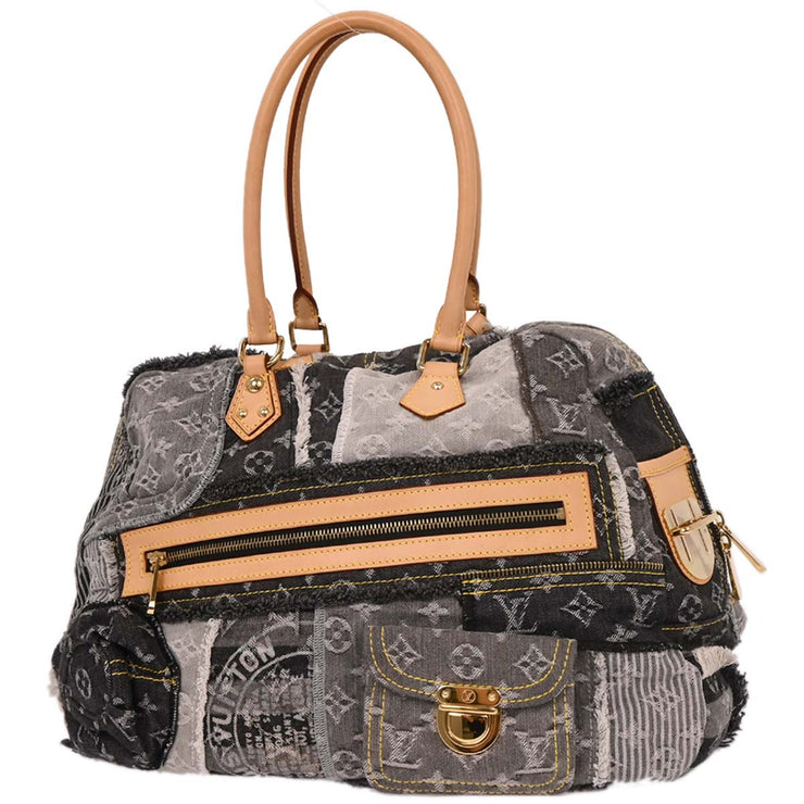 Louis Vuitton Monogram Denim Patchwork Bowly Shoulder Bag M95377 CE1057 196162
