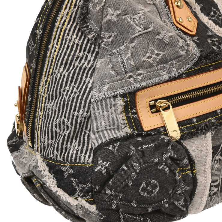 Louis Vuitton Monogram Denim Patchwork Bowly Shoulder Bag M95377 CE1057 196162