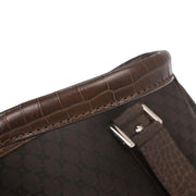 Celine Brown Canvas Embossed Leather Macadam Tote Handbag WC-ST-0059 196165
