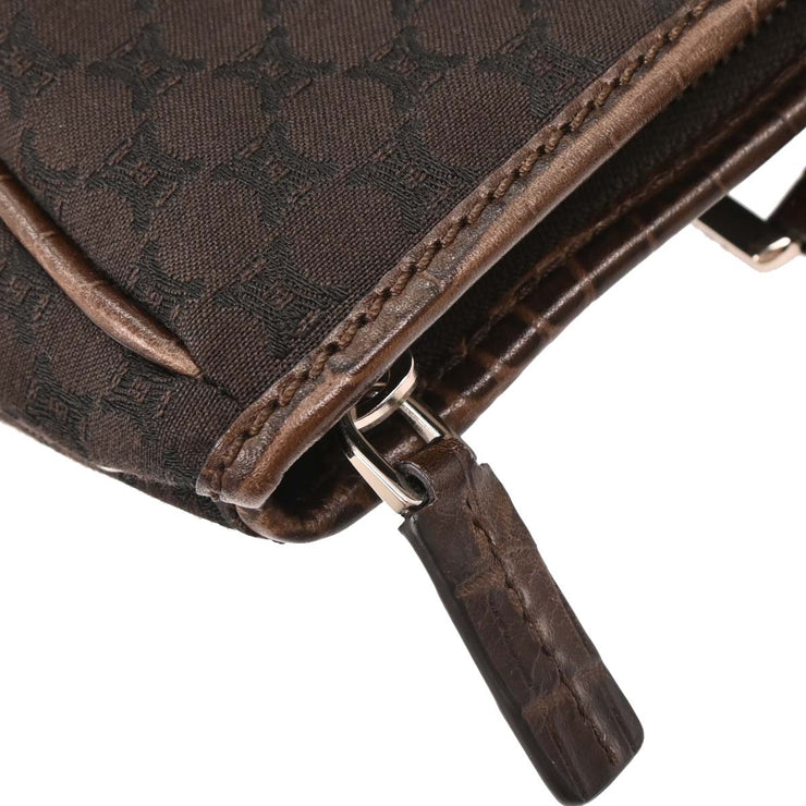 Celine Brown Canvas Embossed Leather Macadam Tote Handbag WC-ST-0059 196165