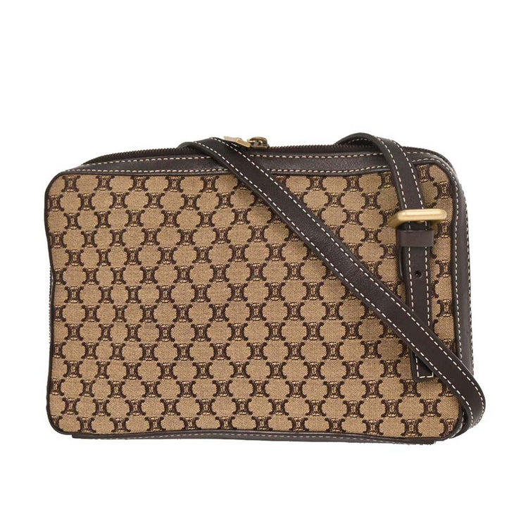 Celine Beige Canvas Macadam Shoulder Bag YS00/55 196166