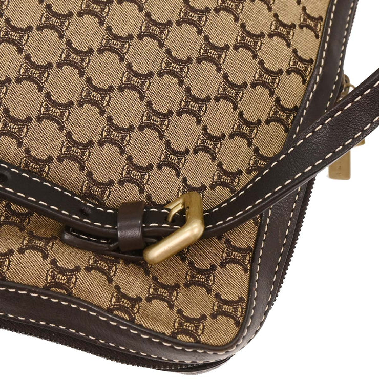Celine Beige Canvas Macadam Shoulder Bag YS00/55 196166