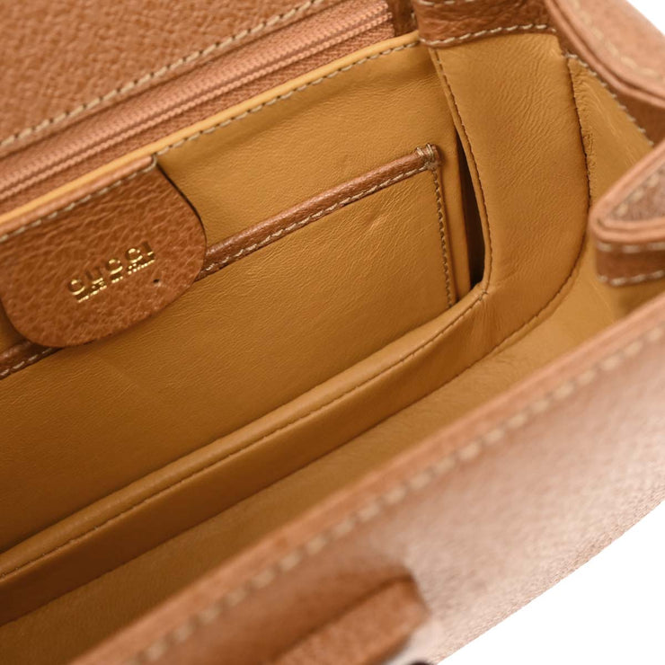 Gucci Brown Pigskin Bamboo 2way Handbag 000-2113-0188 196172