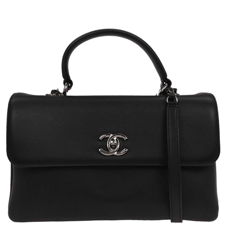 Chanel Black Lambskin Trendy CC 2way Handbag 196173