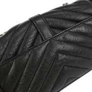 Saint Laurent Black Baby Chai Punk Frilled Shoulder Bag 196176