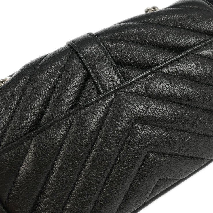 Saint Laurent Black Baby Chai Punk Frilled Shoulder Bag 196176