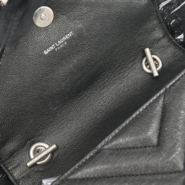 Saint Laurent Black Baby Chai Punk Frilled Shoulder Bag 196176