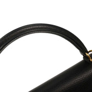 Hermes Black Ardennes Kelly 32 Sellier Handbag  Square:G4 196181