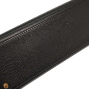 Hermes Black Ardennes Kelly 32 Sellier Handbag  Square:G4 196181