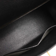 Hermes Black Ardennes Kelly 32 Sellier Handbag  Square:G4 196181