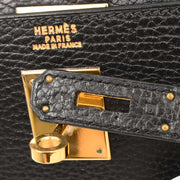 Hermes Black Ardennes Kelly 32 Sellier Handbag  Square:G4 196181