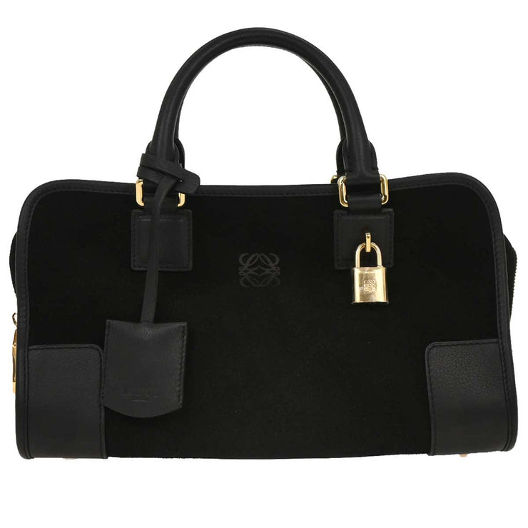 Loewe Black Suede Leather Amazona 28 Handbag 051403 196182